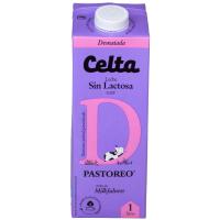 Leche sin lactosa desnatada CELTA, botella 1 litro
