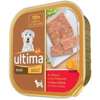 Alimento de buey-verdura perro mini adulto ULTIMA, tarrina 150 g