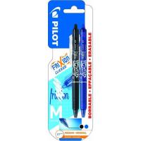 Bolígrafo borrable tinta gel, color: negro y azul Frixion Clicker PILOT, 2uds