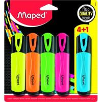 Marcador fluorescente 5 colores Peps MAPED, pack 5uds