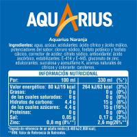 Bebida isotónica de naranja AQUARIUS, pack 9x33 cl