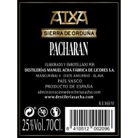 ATXA SIERRA ORDUÑA patxarana, botila 70 cl