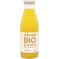 Zumo ecológico de naranja ÉKOLO, botella 75 cl