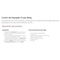 Turrón de mazapán con frutas VICENS, tableta 300 g