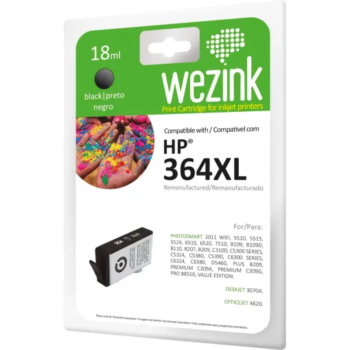 Cartucho de tinta negro compatible con HP 364XL WEZINK, 1 ud