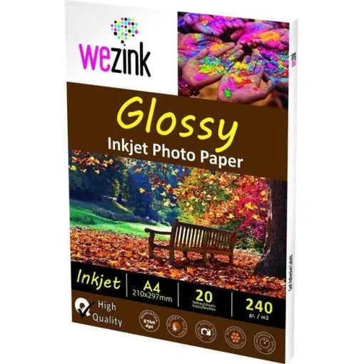 Papel foto brillo, A4, Glossy WP18 WEZINK, 20 hojas