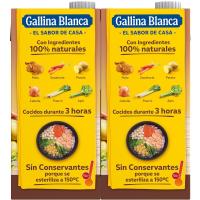 Caldo de pollo GALLINA BLANCA, pack 2x1 litro