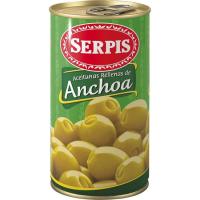 Aceitunas rellenas de anchoa EL SERPIS, lata 150 g