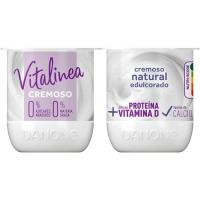 Yogur desnat. natural edulcorado DANONE VITALINEA, pack 4x120 g