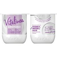 Yogur desnat. natural edulcorado DANONE Vitalínea, pack 4x120 g