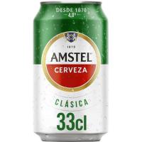 Cerveza clásica AMSTEL, lata 33 cl