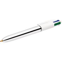 Bolígrafo 4 colores cuerpo metalizado punta 1 mm ¿Cuál te llegará? Shine BIC, 1 ud