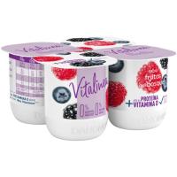 Yogur desnatado frutas del bosque DANONE VITALINEA, pack 4x120 g