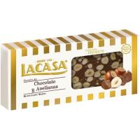 Turrón de chocolate-avellanas LACASA, caja 250 g