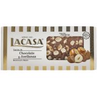 Turrón de chocolate-avellanas LACASA, caja 250 g