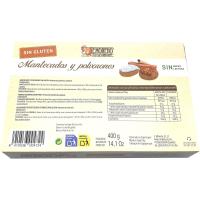 E. MORENO almendrazko mantekadoa eta polboroiak glutenik gabe, kutxa 400 g