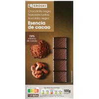 EROSKI % 74 kakaoko txokolate beltza, tableta 100 g