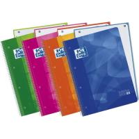 Cuaderno de espiral A4 Europeanbook1, cuadrícula 5x5, microperforado, tapa de plástico ¿Cuál te llegará? 400187481 OXFORD, 80 hojas