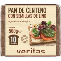 Pan de centeno y lino VERITAS, paquete 500 g
