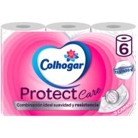 Papel higiénico COLHOGAR Protect, paquete 6 rollos