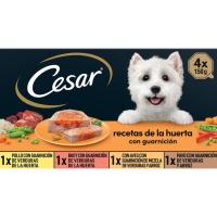 Alimento húmedo de la Huerta para perro CÉSAR, pack 4x150 g