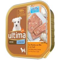 Alimento de pollo-arroz perro mini junior ULTIMA, tarrina 150 g