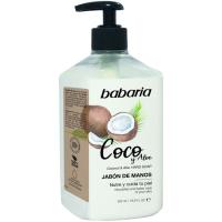 Jabón de manos de coco BABARIA, dosificador 500 ml