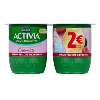 DANONE ACTIVIA % 0 jogurt krematsua basafruituekin, sorta 4x125 g