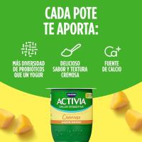 Activia 0% cremoso sabor mango DANONE, pack 4x120 g