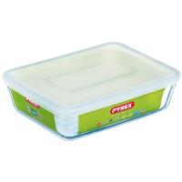 Recipiente rectangular con tapa PYREX, 19x14 cm