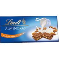 Chocolate con leche-almendras LINDT, tableta 100 g