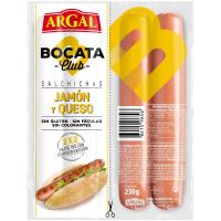 Salchichas bocata de jamón-queso ARGAL, sobre 230 g