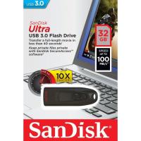 SANDISK Ultra SDCZ48 Pendrive beltza, USB 3.0, 32 GB