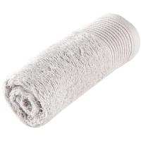 Toalla de tocador gris claro 100% algodón 430gr/m2 EROSKI, 30x50 cm
