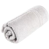Alfombra de baño gris claro 100% algodón 700gr/m2 EROSKI, 50x70 cm