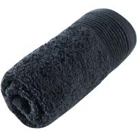 Toalla de tocador negra 100% algodón 430gr/m2 EROSKI, 30x50 cm