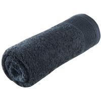 Toalla de lavabo negra 100% algodón 430gr/m2 EROSKI, 50x100 cm