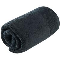 Toalla de ducha negra 100% algodón 430gr/m2 EROSKI, 70x140 cm