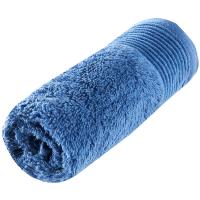 Toalla de tocador azul oscuro 100% algodón 430gr/m2 EROSKI, 30x50 cm