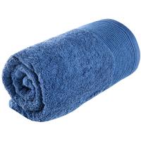 Toalla de ducha azul oscuro 100% algodón 430gr/m2 EROSKI, 70x140 cm