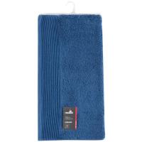 Toalla de baño azul oscuro 100% algodón 430gr/m2 EROSKI, 100x150 cm