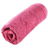 Toalla de tocador rosa oscuro 100% algodón 430gr/m2 EROSKI, 30x50 cm