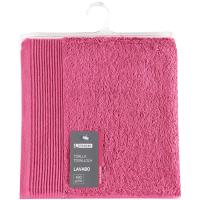 Toalla de lavabo rosa oscuro 100% algodón 430gr/m2 EROSKI, 50x100 cm