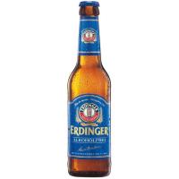 Cerveza de trigo sin alcohol alemana ERDINGER, botellín 33 cl