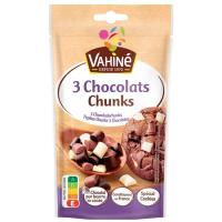 Pepitas Chunks 3 chocolates VAHINÉ, bolsa 100 g