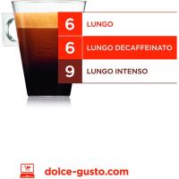 Café Lungo Descaffeinato NESCAFÉ Dolce Gusto, caja 16 cápsulas