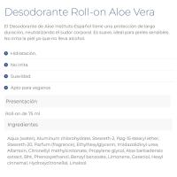 INSTITUTO ESPAÑOL aloe vera desodorantea, roll on 75 ml