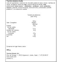 Turrón músico de trufa alargado VICENS, tableta 300 g