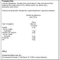 Tomate frito PEDRO LUIS, frasco 340 g 