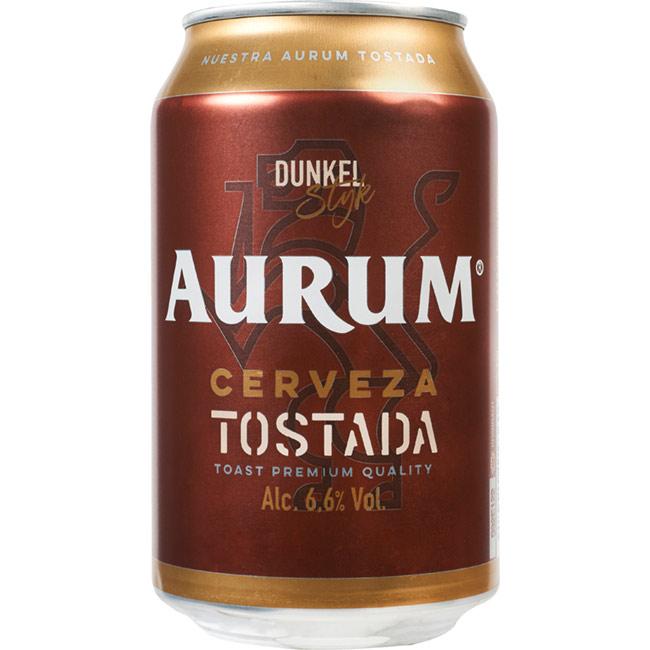 precios Cerveza Tostada 6,6% Vol. Aurum, Lata 33 Cl en Eroski